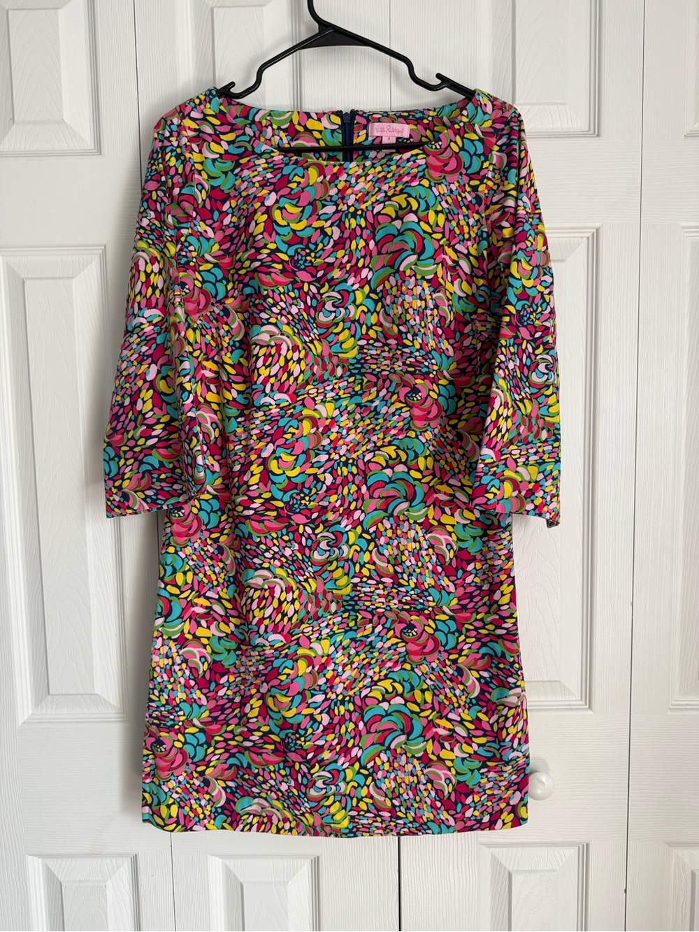 Lily Pulitzer Vibrant Multicolor Shift Dress 6 preppy